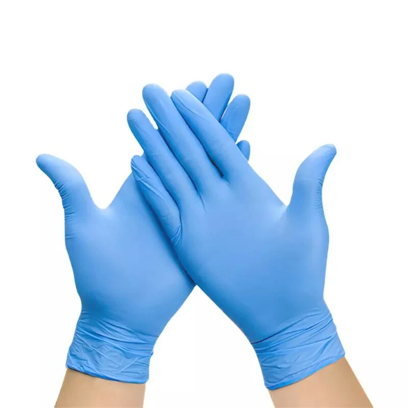 Factory Wholesale/Supplier Cheap Examination Xs S M L XL Blue White Black Nitrile Gloves Working Powder Free Nitrile Exam Gloves