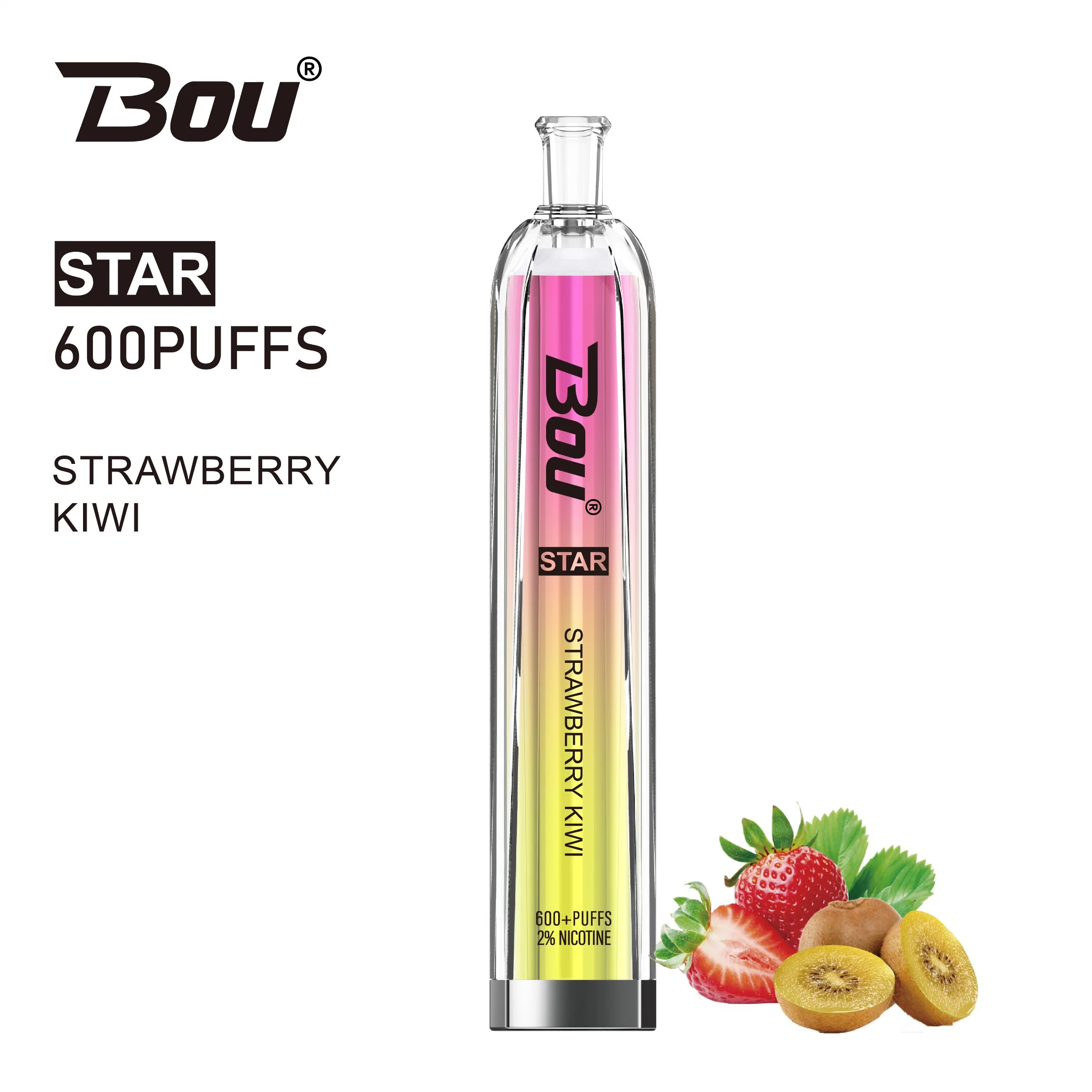 Bou Star 600puffs Einweg Vape E Zigarette Starter Kit 500mAh