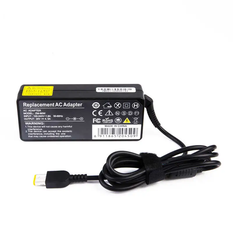 Ejemplo gratuito 90W 20V 4,5A Lenovo USB adaptador de alimentación portátil Adaptador de CA