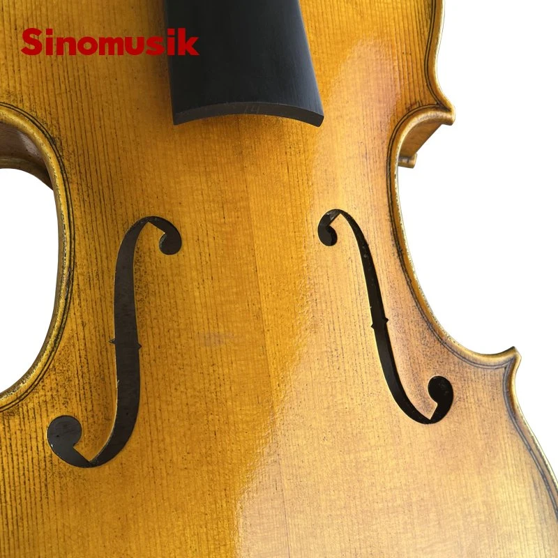 Nice Quality Brokin Skin Oil Varnish Yellow Solid Violin Sinomusic Brand