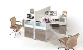 Modern Six Seats Office Furniture Straight Shape Workstation with Drawers (CAS-W41217)