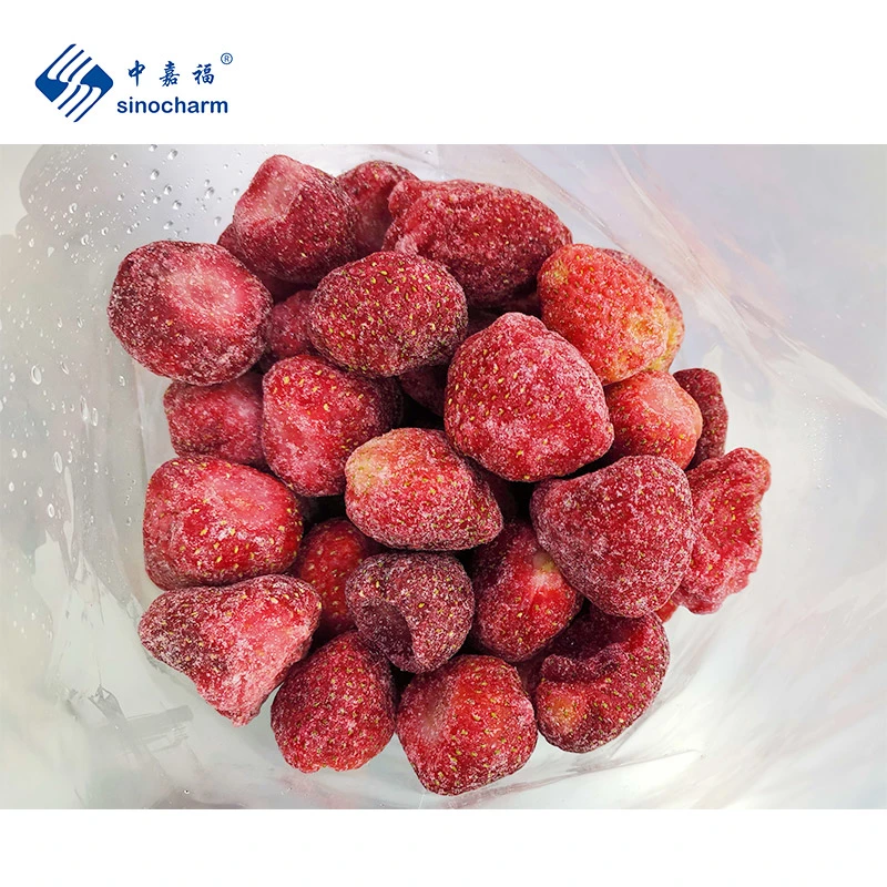 Sinocharm IQF Strawberry Brix 9-10% A13 Sweet Charlie Hongyan الكل فراولة مجمدة مع BRC-A