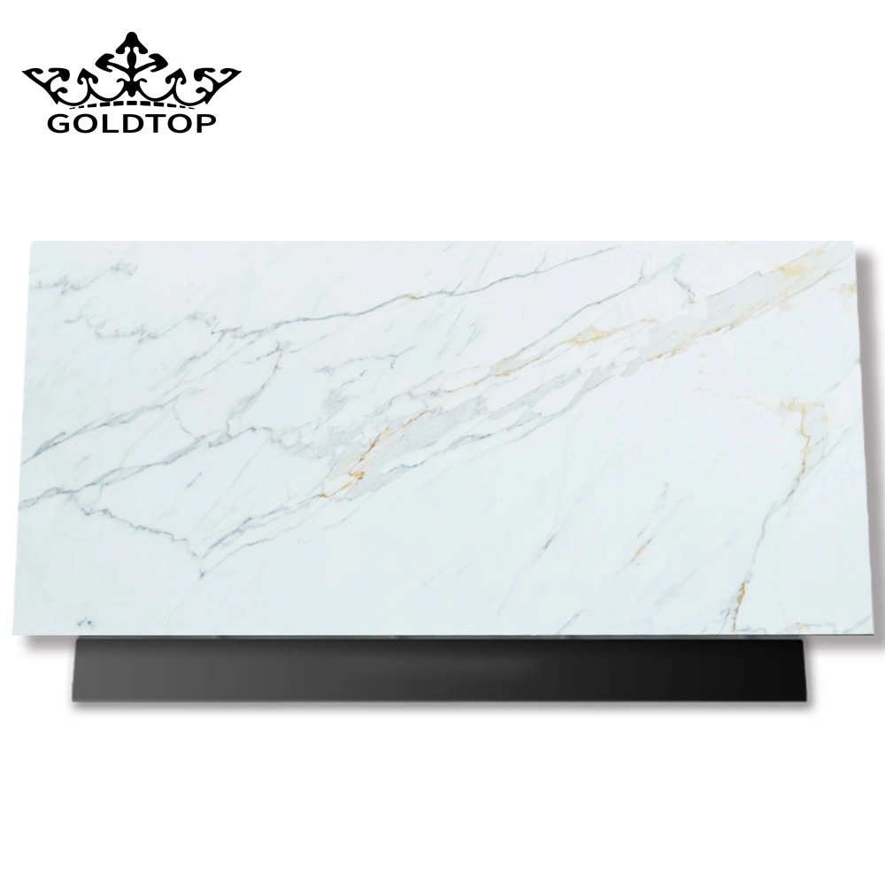 Preço de fábrica Branco Natural/Cinzento/Preto Stone Slays Calacatta Gold Marble countertop Para ladrilhos de piso/azulejos de parede/material de construção com tampo de sanity