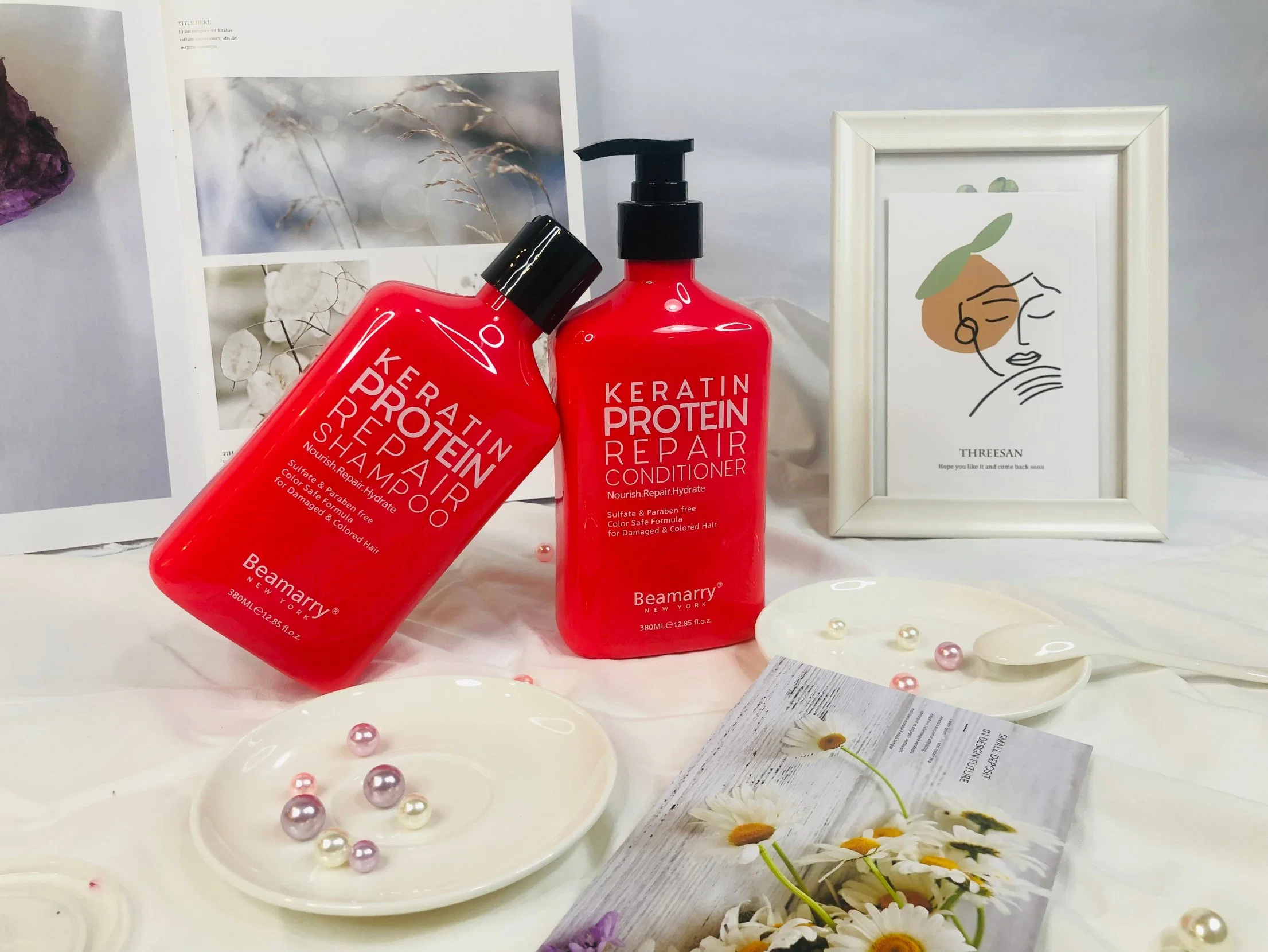 Hotel fornecer tratamento Keratin brasileiro Produtos de beleza cabelo reparação natural Shampoo de cabelo com queratina para Shampoo de Cor de Cabelo