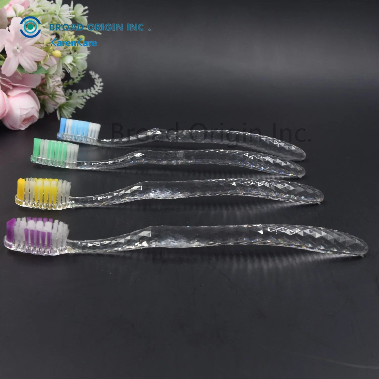 High Grade PETG Material Crystal Toothbrush, Ultra Clear and Transparent, Soft Bristles BPA Free