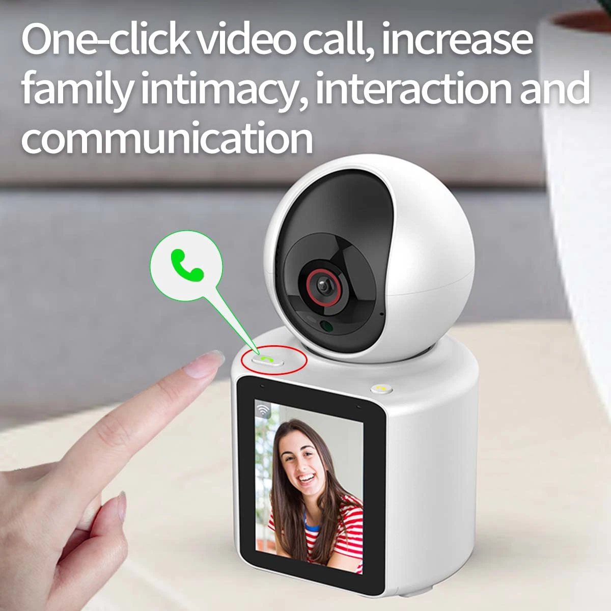 Video llamando Cámara WiFi CCTV Cámara de bebé Pet Monitor Móvil Teléfono Cámara de tarjeta SD inalámbrica para la cámara de cuidado del bebé