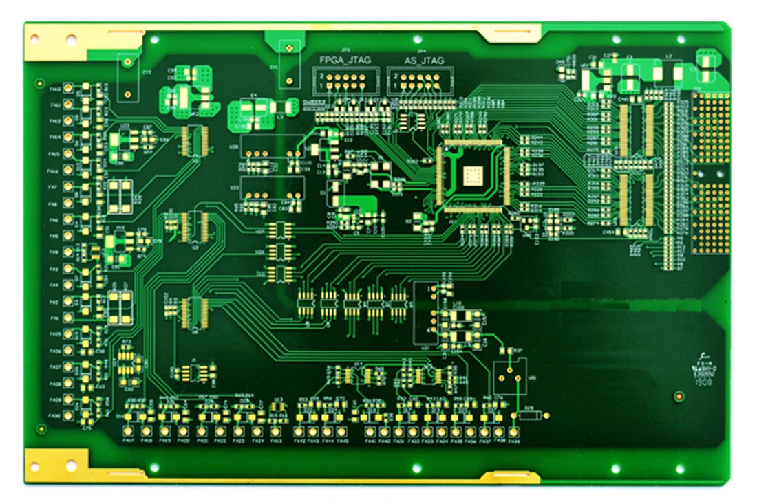 Carte de circuit imprimé multicouche, 12 de la couche d'immersion Carte à circuit imprimé avec de l'or, le disque d'or, Blind Vias, Spécial totale