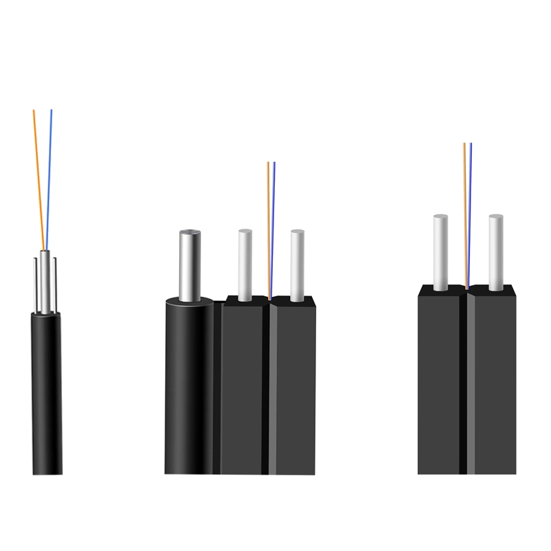 Fiber Optic 1 Core 1km 2km Sperrholz-Trommel FTTH Drop Kabel, Singlemode-Lichtwellenleiter Für Innenräume