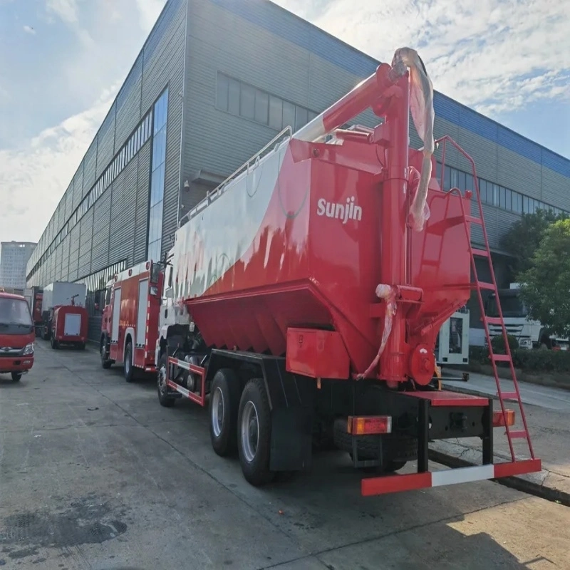 H3000 de cemento a granel Shacman Semi Traile depósito de vehículos de transporte de granos de acero al carbono