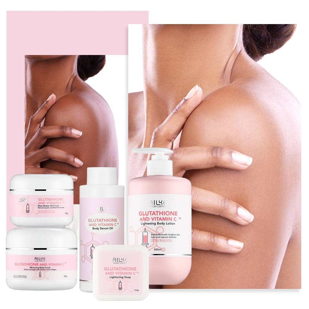 OEM Lightening Body Lotion Brightening Soap Moisturizing Cream Organic Skincare Set Private Label