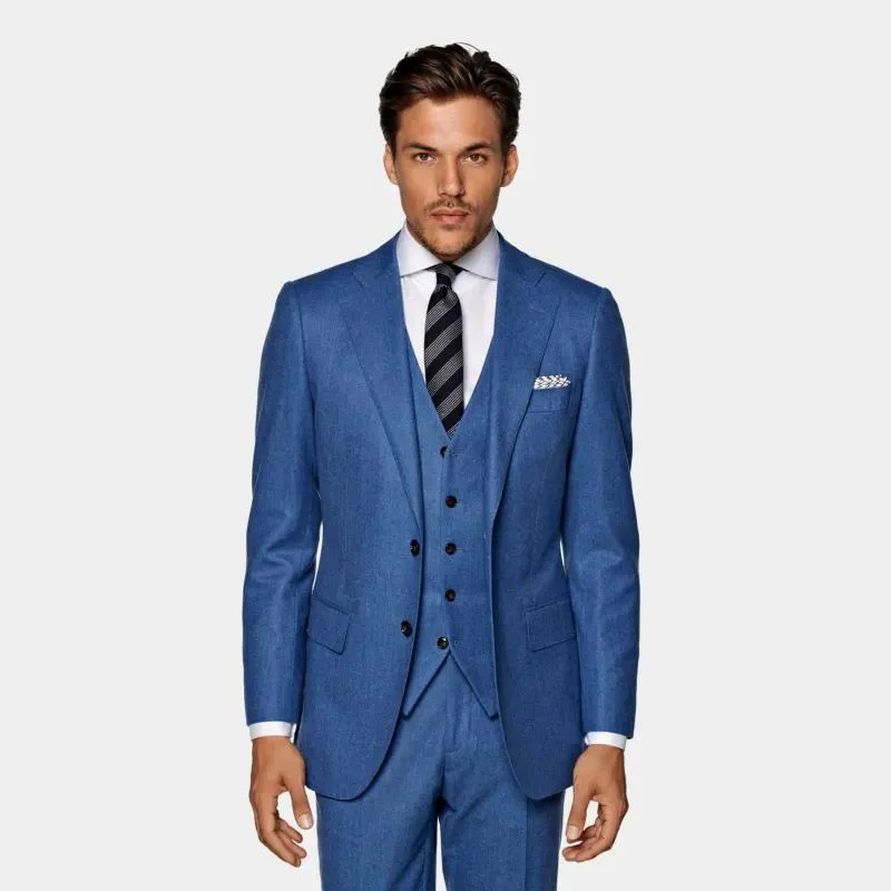 S120 Wollanzug Business Casual Herren zwei einreihig Plus Größe Anzüge