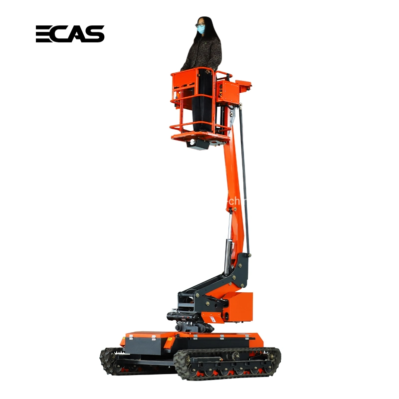 Crawler Type Rough Terrain Cherry Picker Powered All Electric AC /DC Battery Articulated Boom Lift