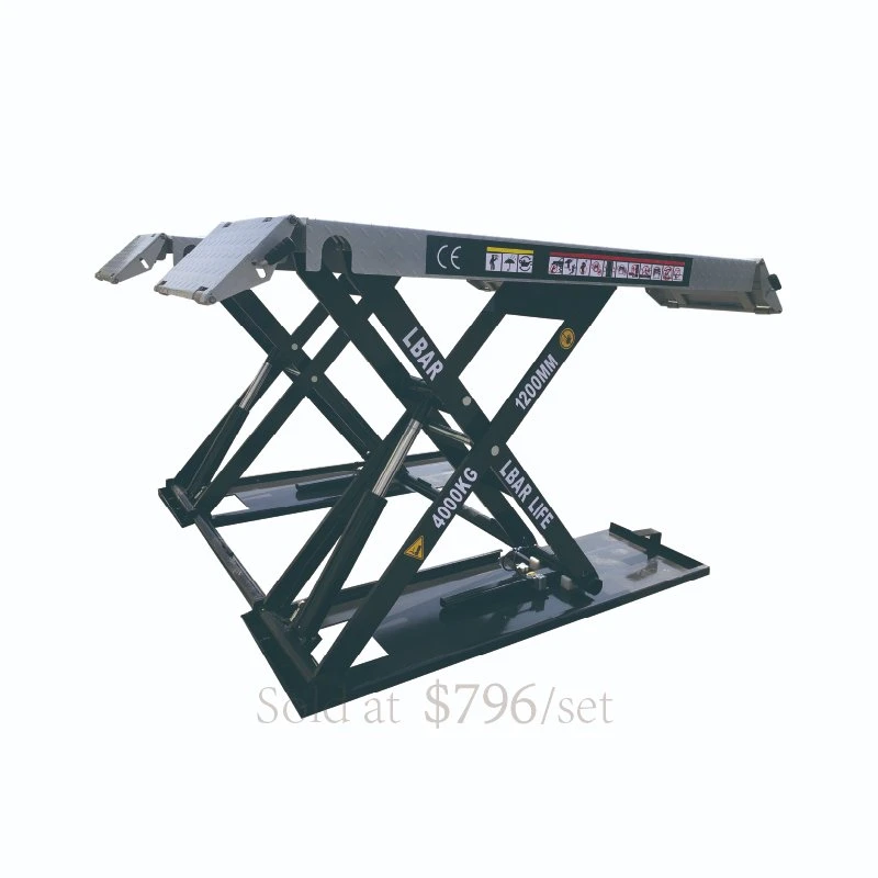 1.2m Hydraulic Auto Scissor Car Lift Work Shop Lifting Equipment