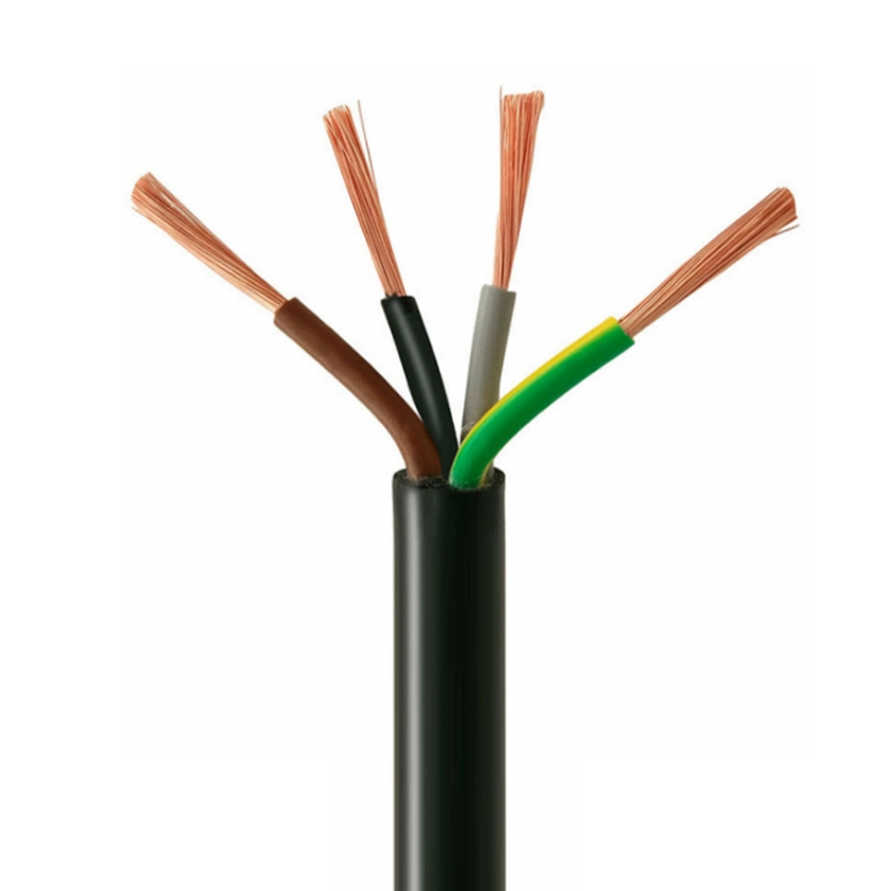 China proveedores cable eléctrico 4cx1,5 mm 4cx2,5 mm 4cx2,5 mm 4cx4 mm 3cx1,5 mm 3cx2,5 mm Cable de alimentación altamente flexible de PVC de núcleo 4 de 3 núcleos