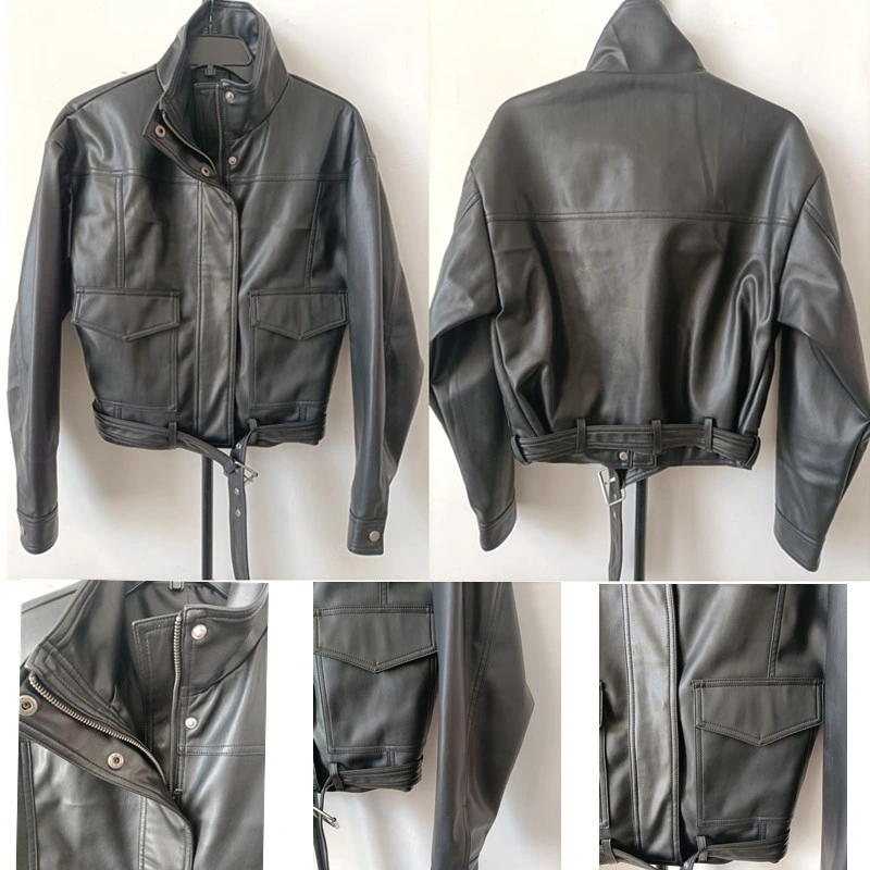 Prendas de vestir de cuero de piel de cerdo Real moto scooter de Blazer ropa chaquetas Bomber