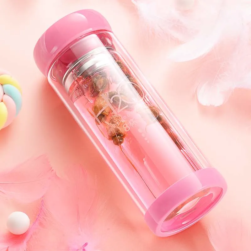 Sports Water Bottle Glass Travel Cup Birthday Gift Cup