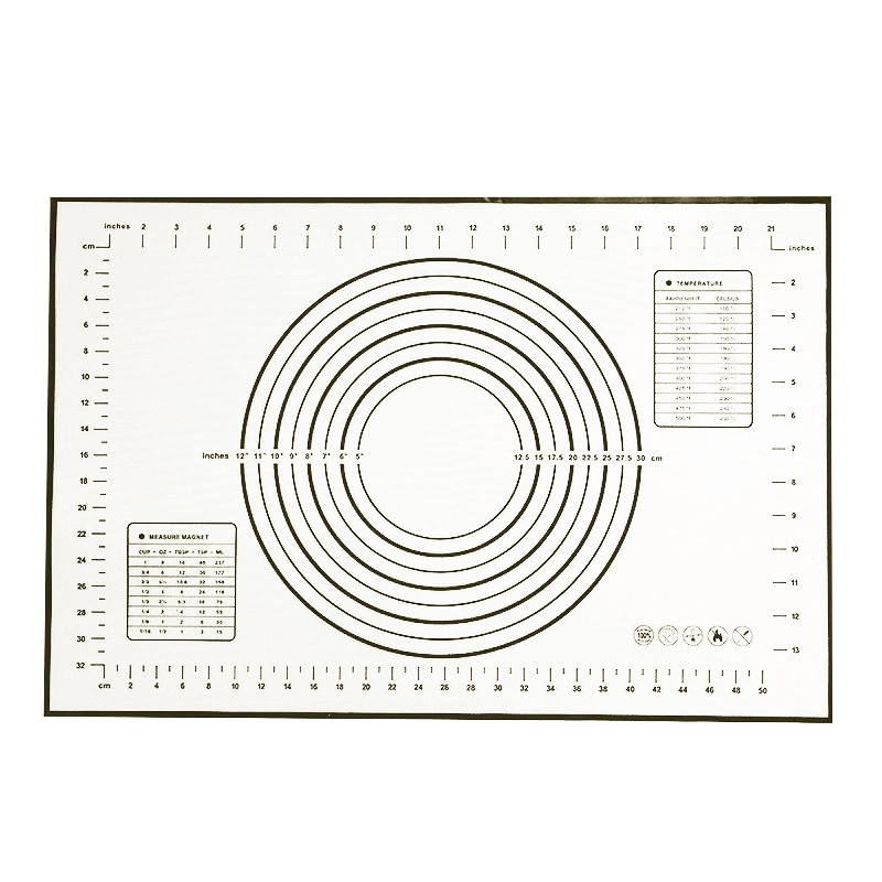 Multi-Purpose Silicone Kneading Dough Mat Non-Stick Baking Tools with Scale Baking Mat