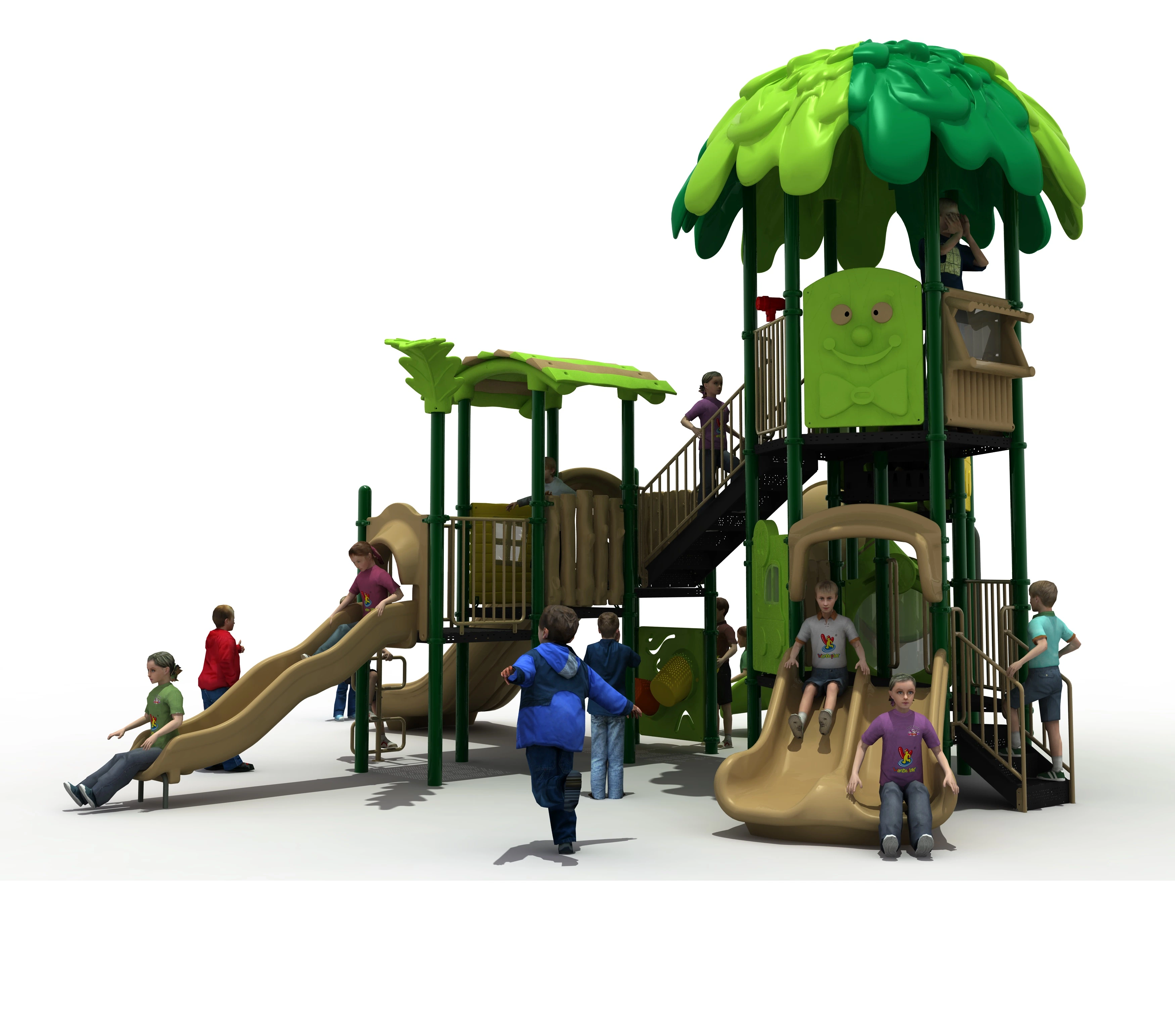 Amusement Park Play Ground Kids Toy Children Slide Tree House Playground Outdoor Plastic Toys