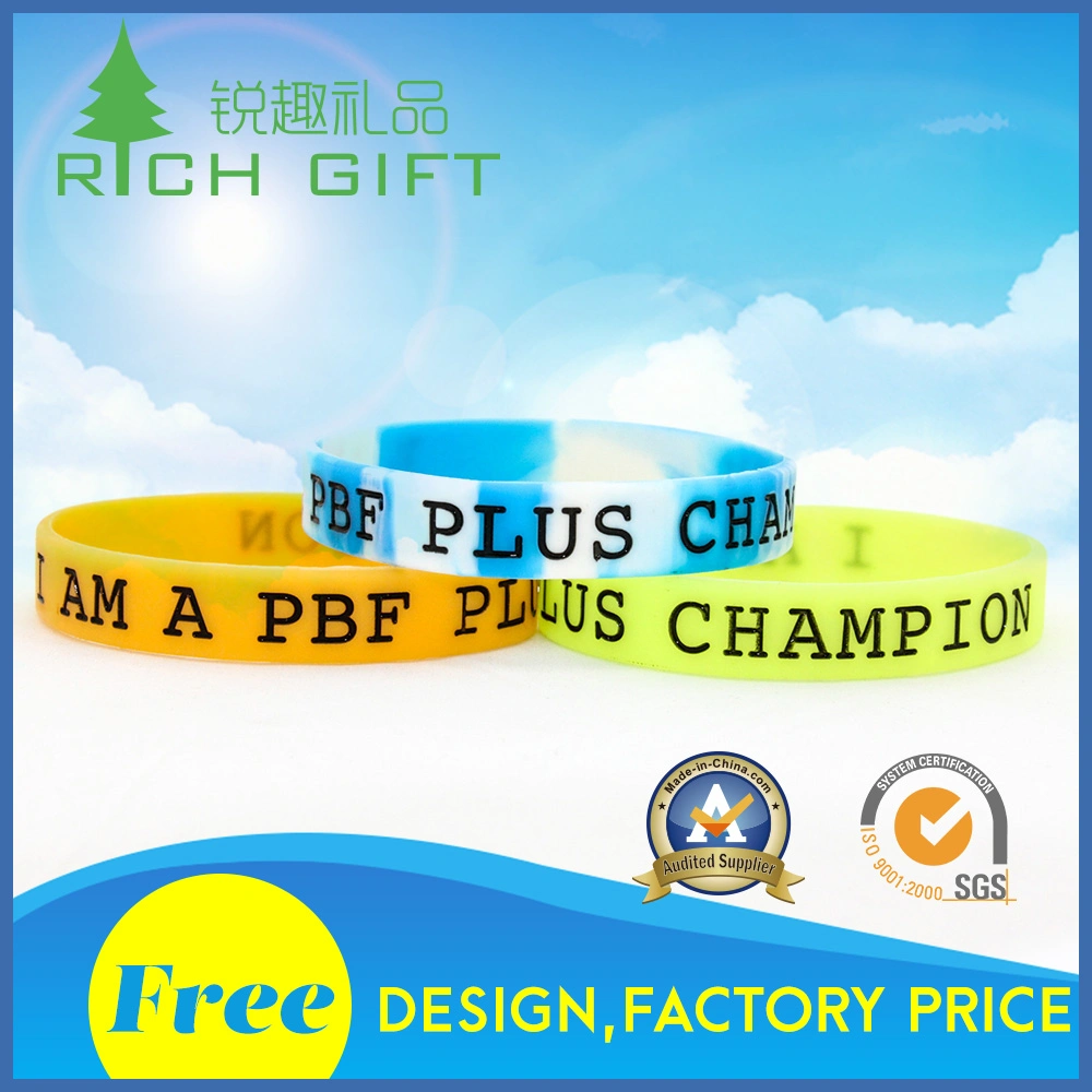 Blank Silicon Wristband in All Colors for Wholesale/Supplier