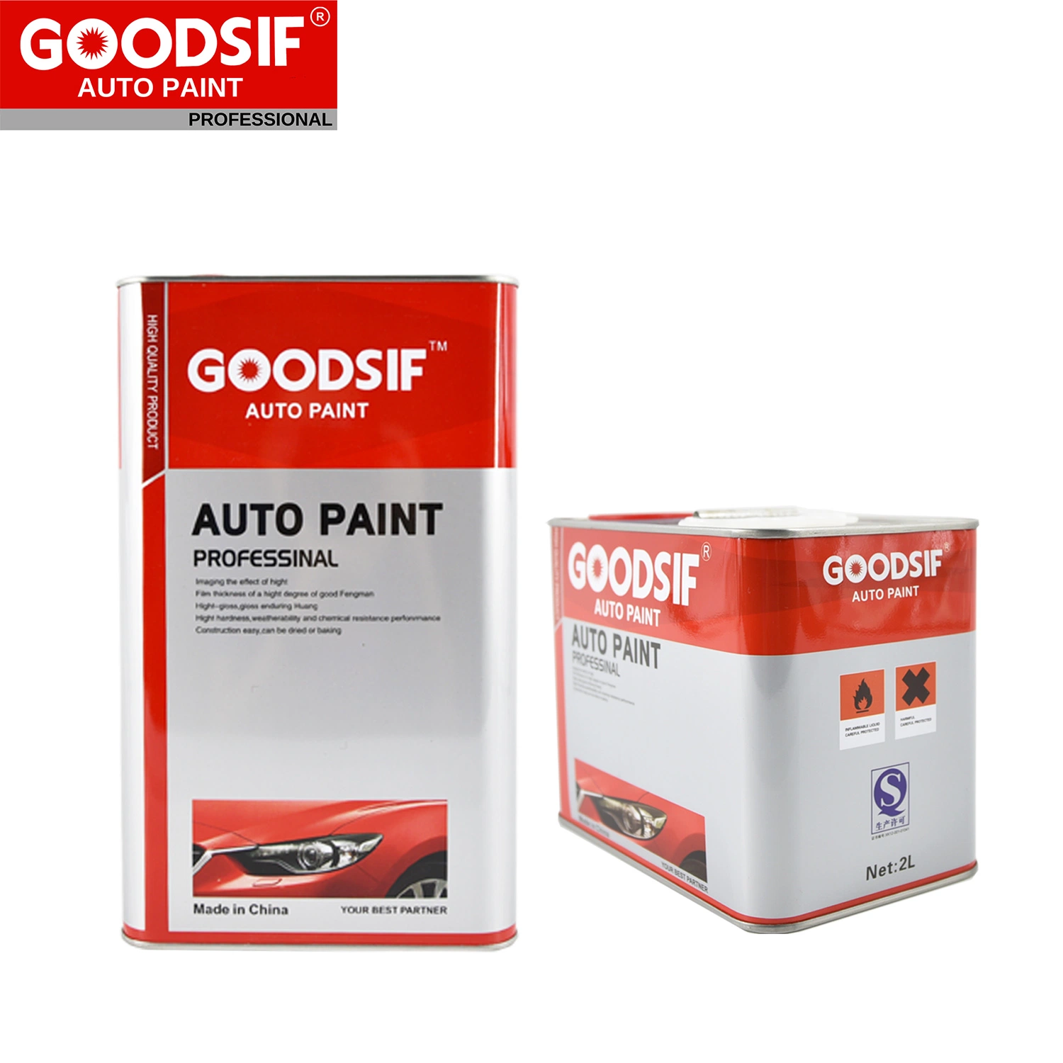 High Solid 2K satinado satinado acrílico pintura coche endurecedor de barniz de retoque automotriz diluyentes Auto fábrica de pinturas