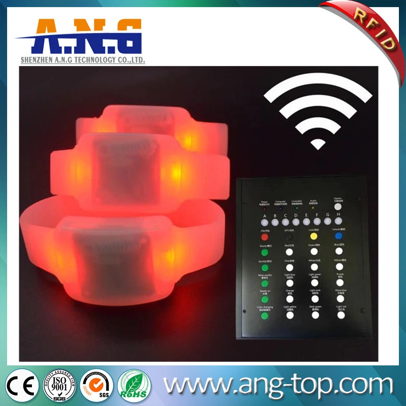 New Product Remote Controlled Flashing LED Bracelet Silicone Wristband Concert