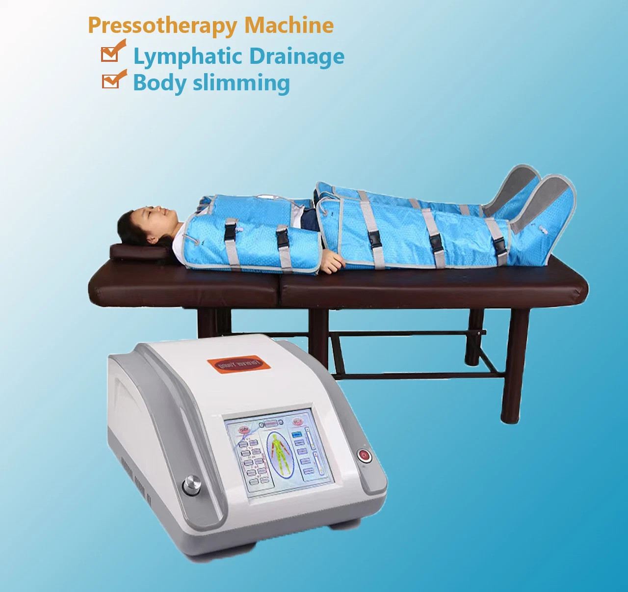 Lymphatic Drainage Far Infrared Air Pressure Pressotherapie Machine with Heating Detox Body