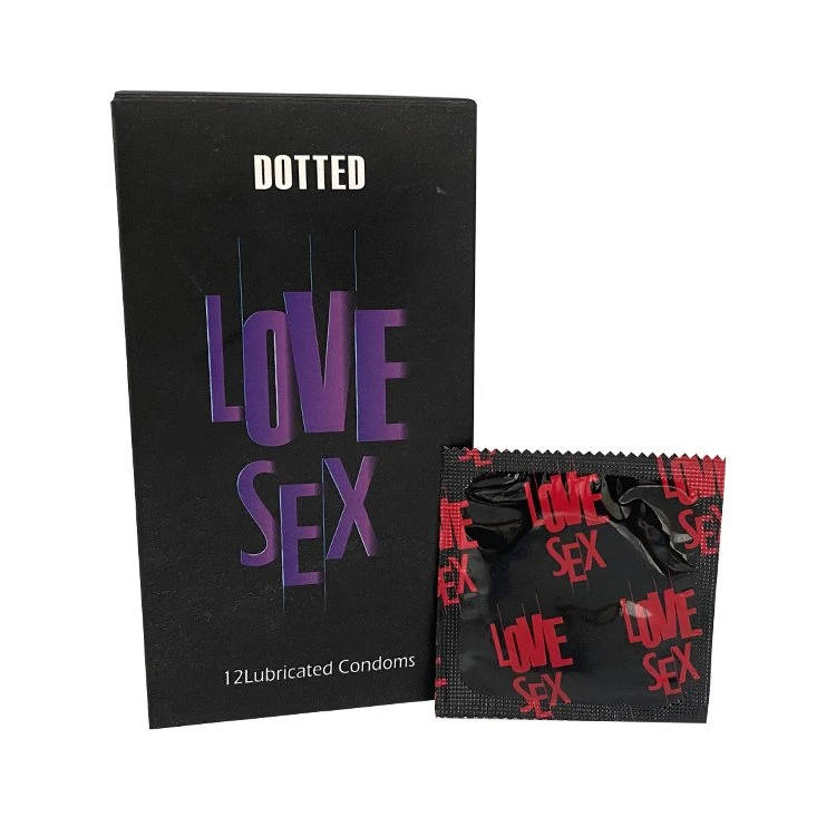 Men Plain Latex Condom Packaging in Box 12PCS