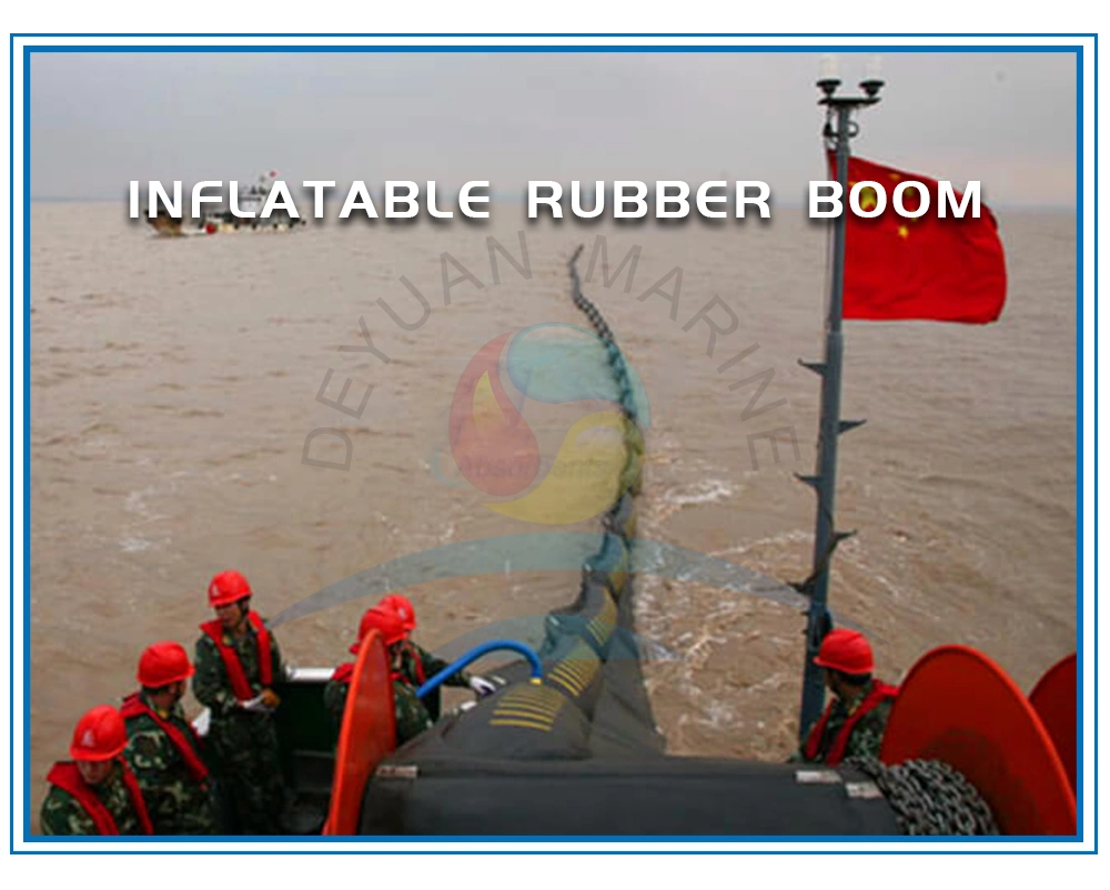 Rubber Inflatable Oil Booms with Power Station