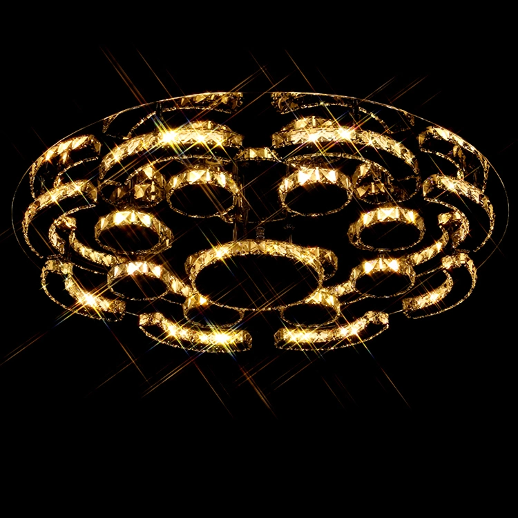 Venda a quente branco e dourado de folhas de vidro escada lustre de teto lustre de cristal de lâmpadas LED Luz de Teto as lâmpadas de teto luzes de teto para cozinha