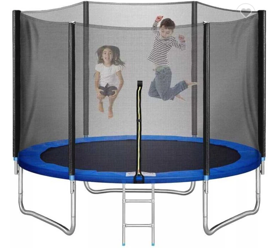 Combo Bounce Jump Trampoline de fitness extérieur pour enfants avec couverture en PVC et rembourrage de ressorts