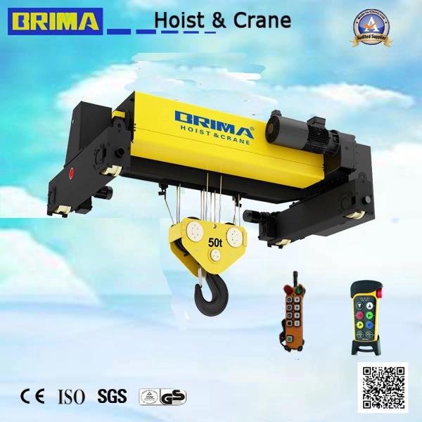 Brima 35ton 15m Height European Double Girder Electric Wire Rope Hoist