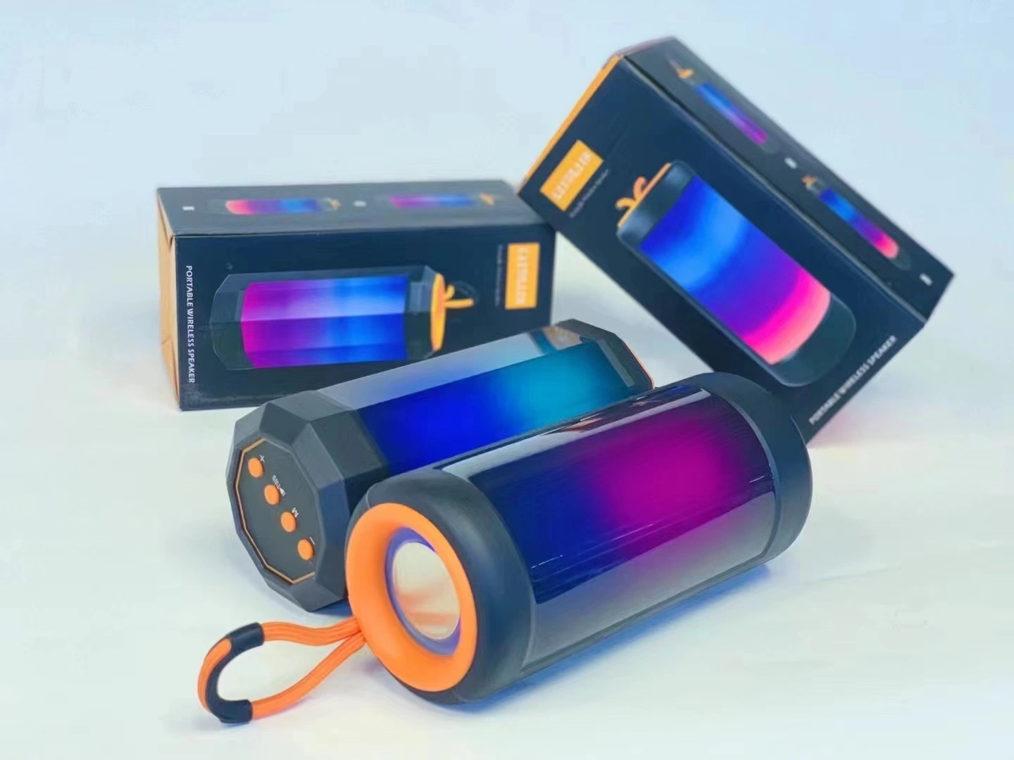 2022 Stylish Colorful Lighting Party Atmosphere Light Car Wireless Bluetooth Speaker Portable