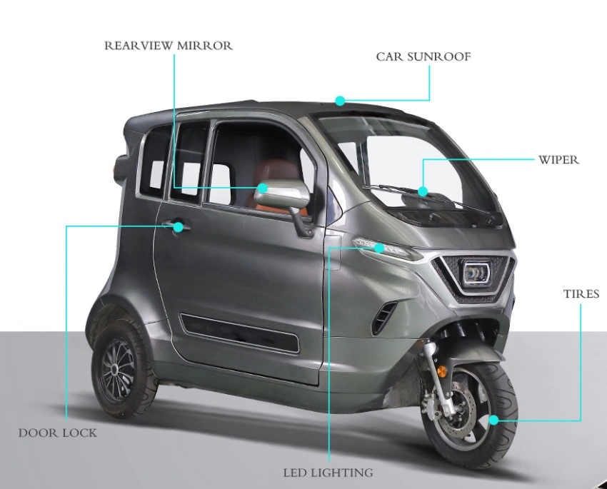 Three Wheeler Auto Rear Wheel Drive Electric Trike Lithium Battery