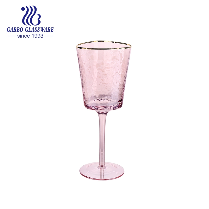 Al por mayor de 16oz Custom Color Plomo Barware tallo largo negro Cáliz Stemware creativo de la Copa de Champagne cristal de vino tinto de cristal