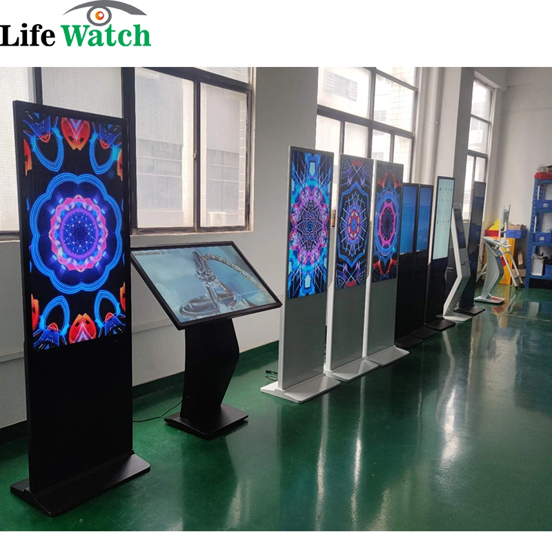 65polegadas Piso Inteligente Upstand digital LCD Cartaz WiFi ecrã táctil Kiosk afixação de cartazes