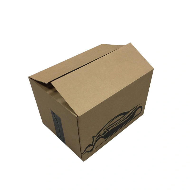 Logo marron noir carton d'emballage mobile carton ondulé imprimé sur carton papier ondulé Boîte
