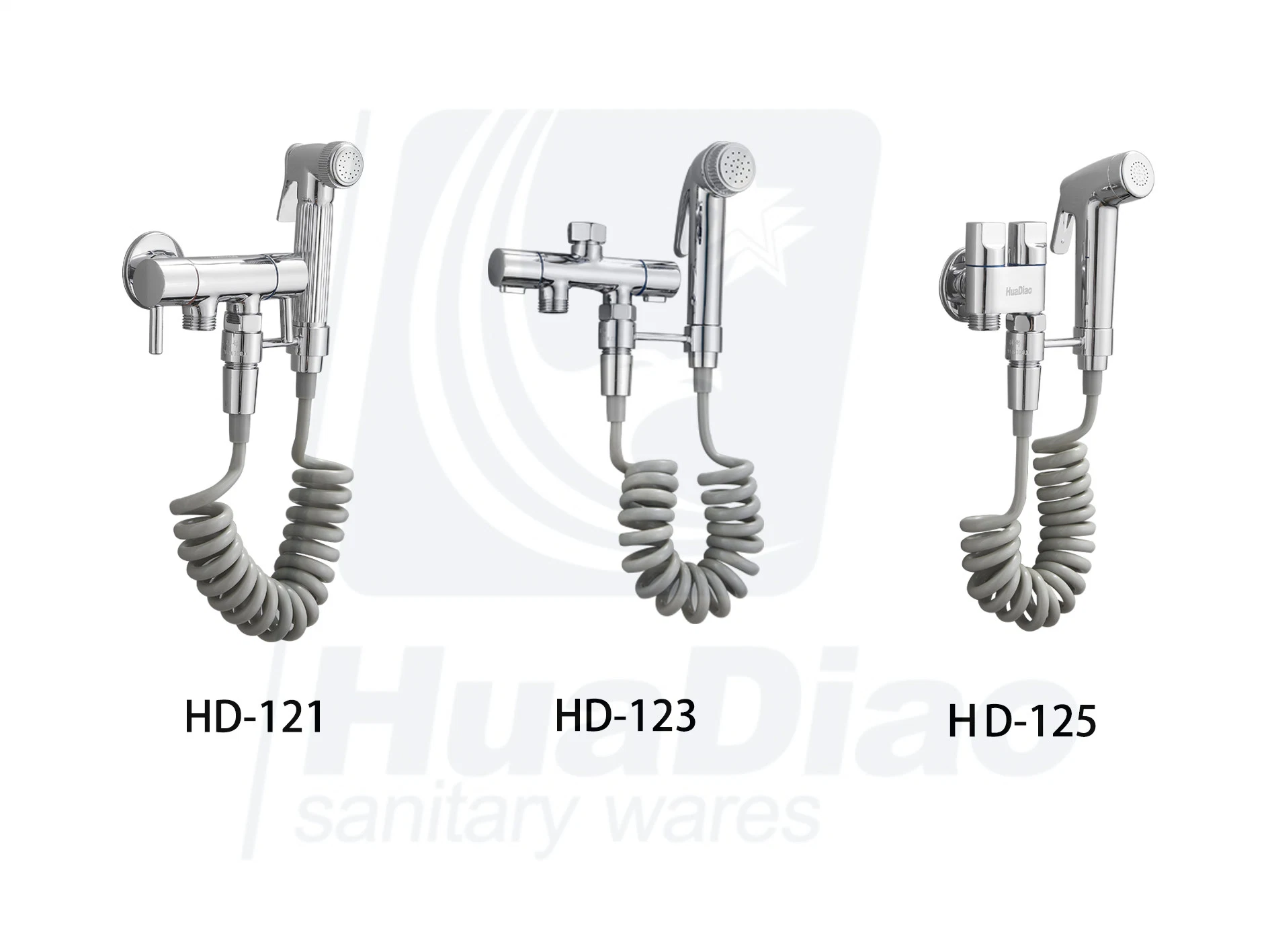 Huadiao 2021 Household Stainless Steel Pressurized Toilet Spray Handheld Showerheads Bidet Spray Gun Washer