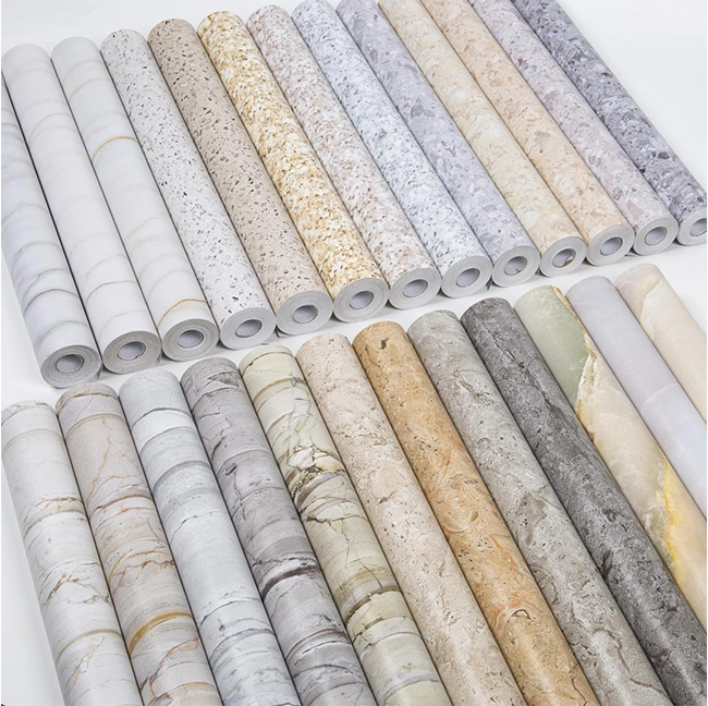 Jinyi DIY Friendly Marble Marmor Marbre Pattern Decoration Peel and Stick Self Adhesive Wallpaper Wallcovering Wall Papers