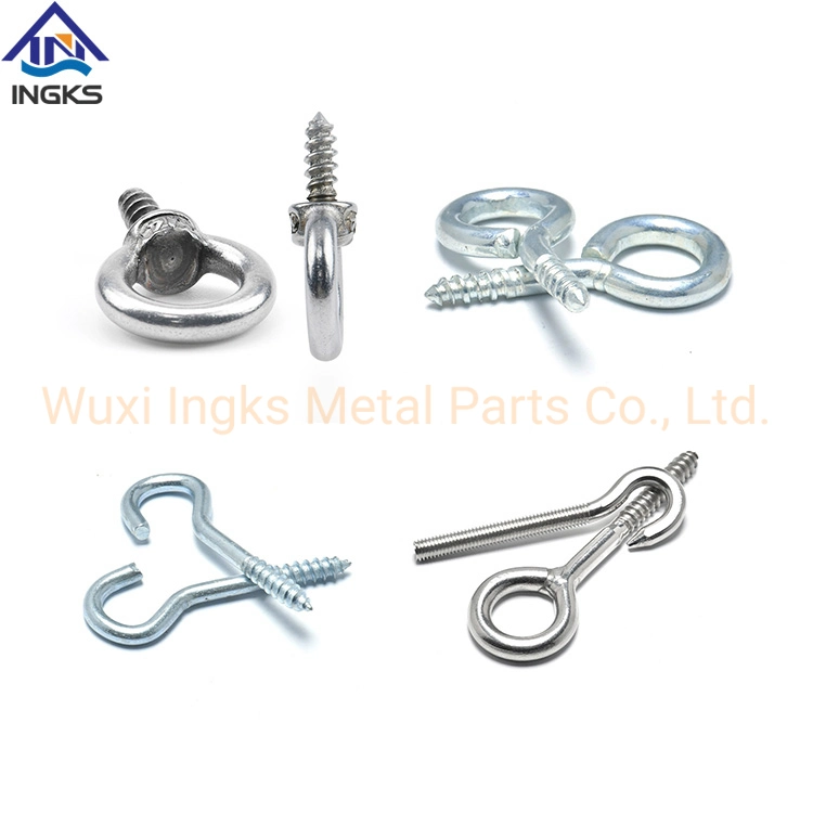 High Preciision Ss 304 316 Stainless Steel Moderate Price Hook Open Sharp Eye Bolts