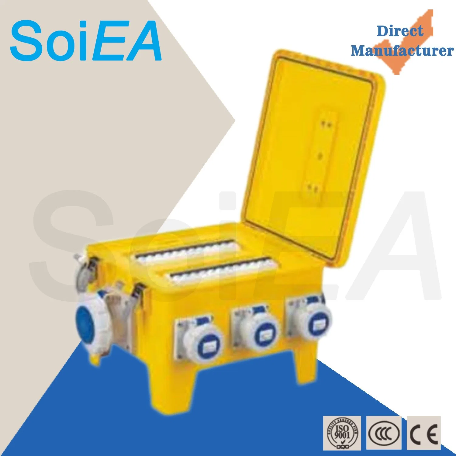 Waterproof and Dustproof Multifunctional High-Quality Sturdy and Durable Yellow Portable Socket Box with Plug Set