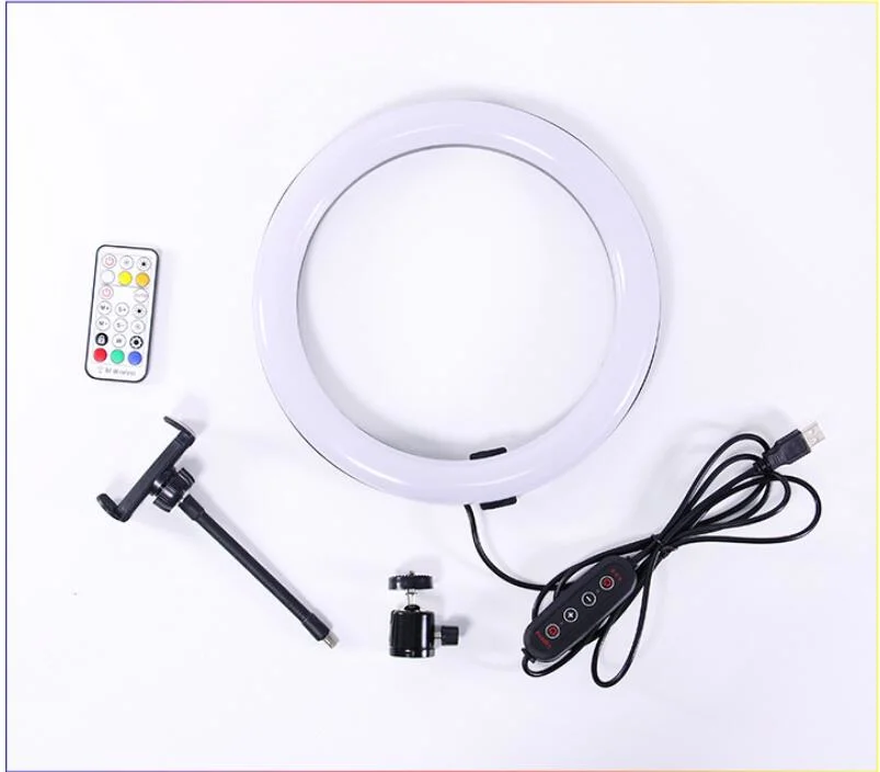 Selfie Ring Light with Tripod Stand & Cell Phone Holder for Video Conference Lighting/Makeup/Live Stream Phopik Mini Phone Camera Ringlight for Yotube Video