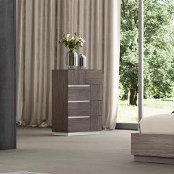 Nova Paper Lacquer Unti-Symmetry Brown Bedroom Furniture Sets