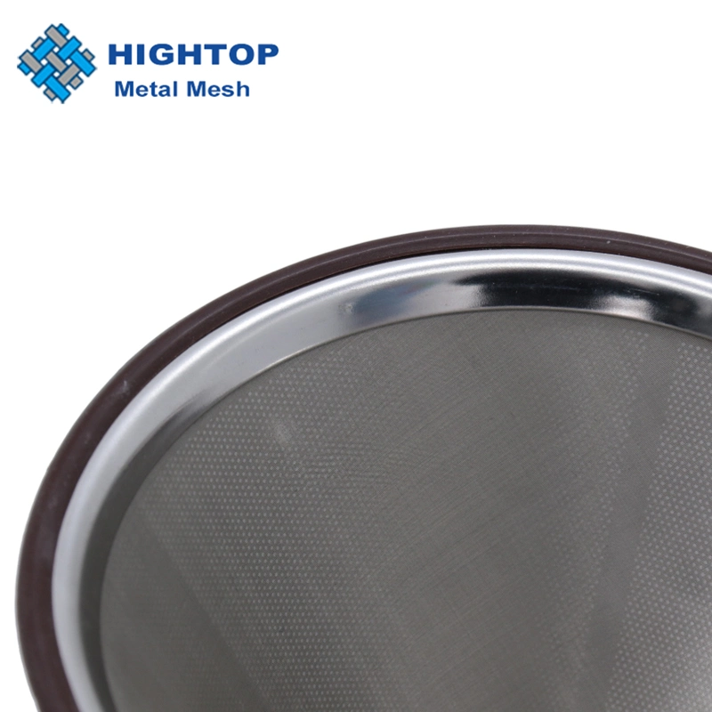 Hot Sale Removable Metal Fine Mesh Cone Shape Coffee Strainer Filter with Holder