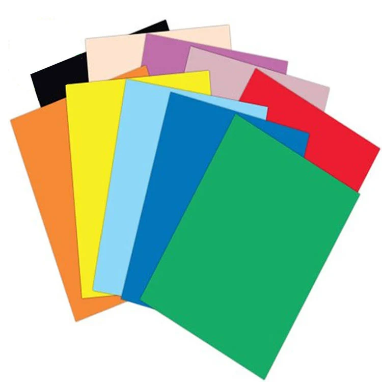 A4 Size Color Cardboard Color Copy Construction Paper Colored Card Stock Paper