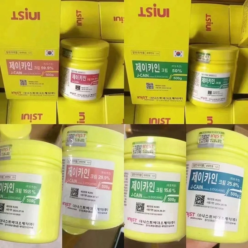 Tattoo Care Koreanisch Jcain Anästhetisch Tktx J Cain betäubende Creme Salbe Großhandel 500g Gelbe Korea Lidocain J-Cain Numb Creme für Behandlung Mit Mikroneedling