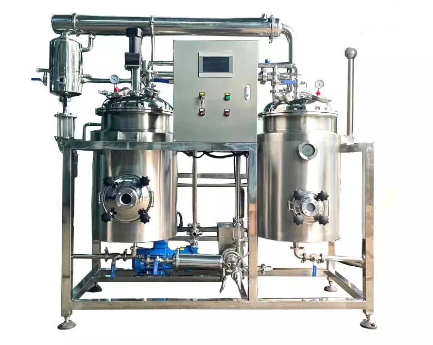 Factory Plants Herbs Solvent Ultrasonic Extractor Essence Extraction & Vacuum Concentration Equipment Machine