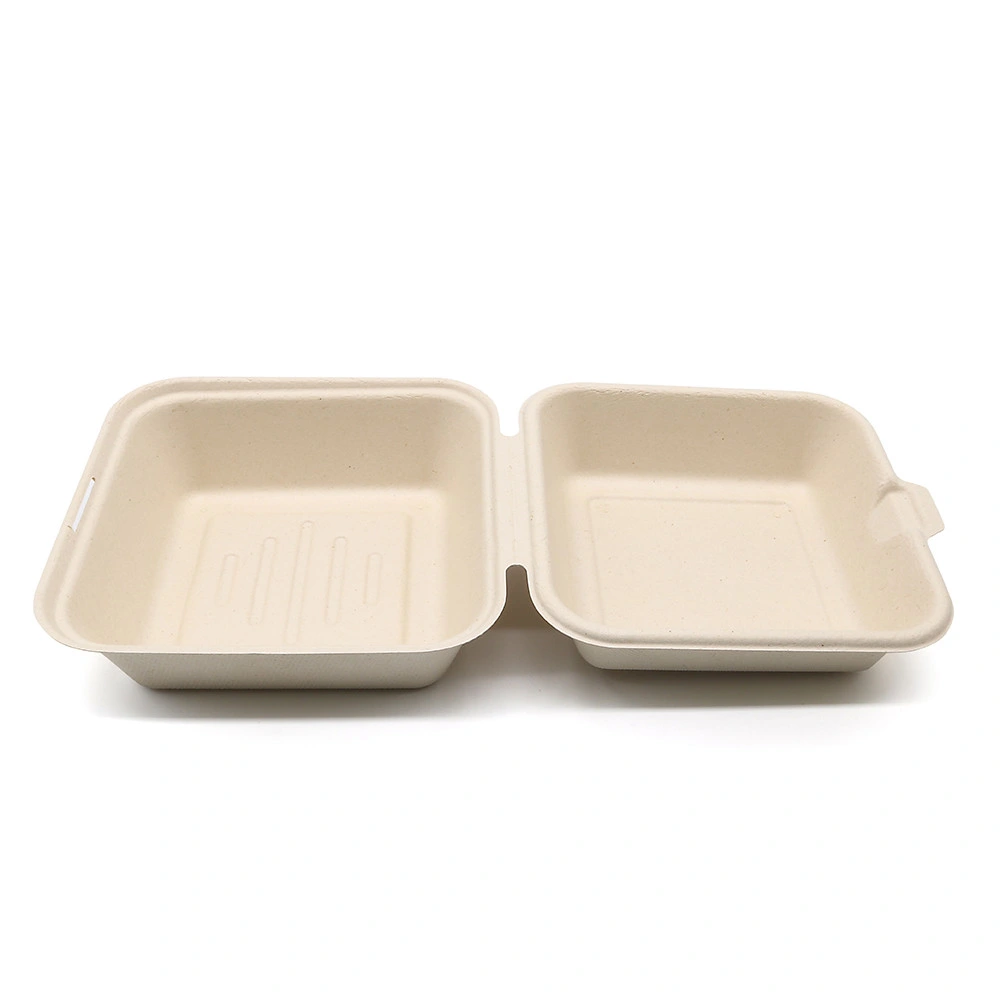 Compostable envase de comida desechable de la caja de embalaje de alimentos