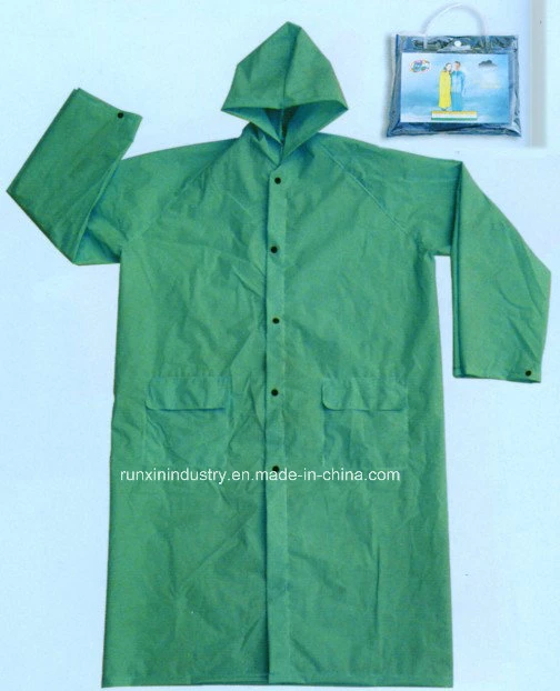 0.32mm Long PVC Raincoat R9034