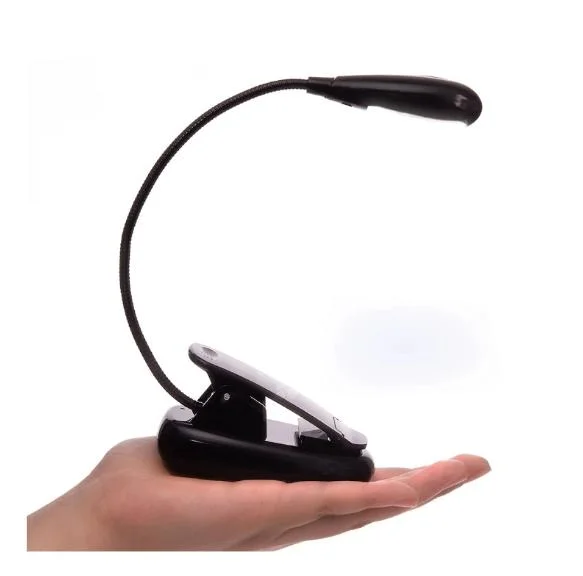 Adjustable Arm Bends Clip-on LED Booklight Easy and Fun Perfect for Piano, Orchestra, Bookworms