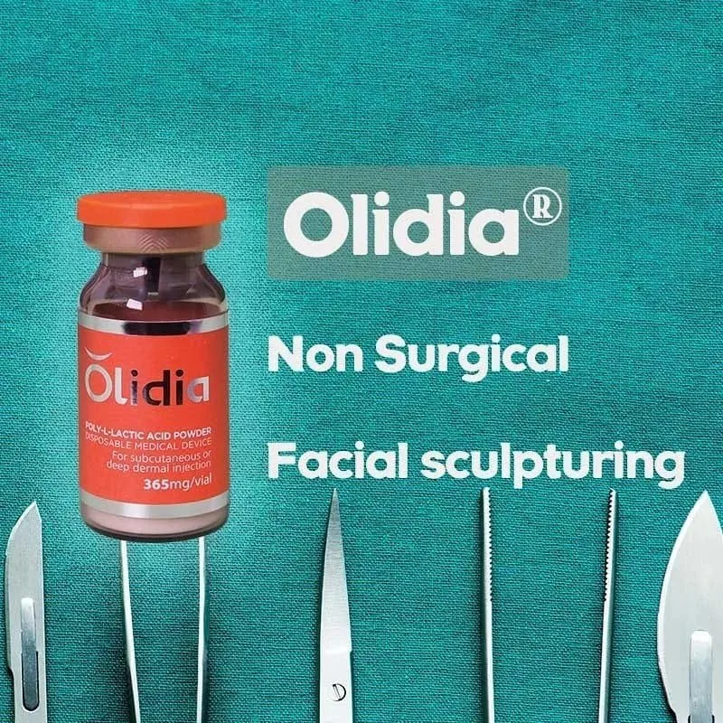 Olidia Plla Filler 365mg (poudre d'acide lactique Poly L) Production de collagène de remplissage dermique Stimulator acide Powderinjectionpoly Lacticpolylactic Acidolidia Plla